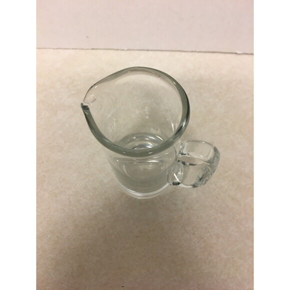 Vintage Small Milk Creamer Pitcher Clear Glass 4" H - Picture 3 of 3